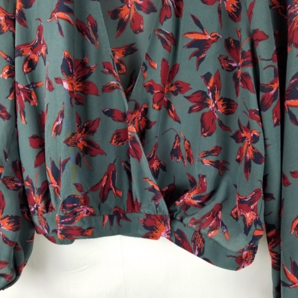 Madewell Women's Tie-Neck Wrap 100% Silk Blouse - Picture 3 of 7